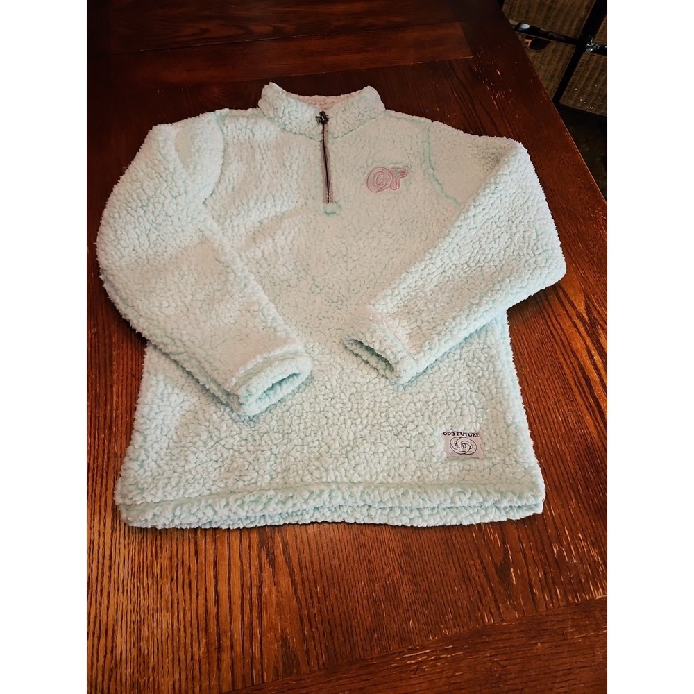 Odd Future‎ Sherpa Fleece 1/4 Zip Mint Green Size Small (A567)